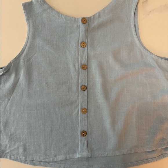 Anrabess Light Blue Linen 2 piece Outfit size Small - Picture 3 of 9